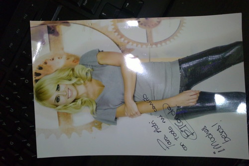 Foto firmada por Patricia Conde para mi:)
