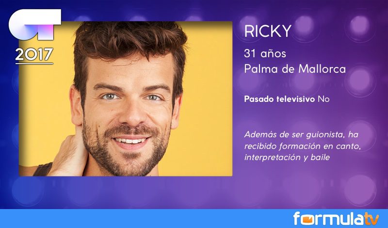 Ricky, 31 a?os, Palma de Mallorca. Es guionista, cantante, actor, director y bailar?n
