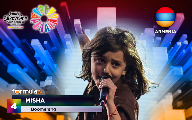 Misha, de nueve años, representante de Armenia y cuarto en actuar