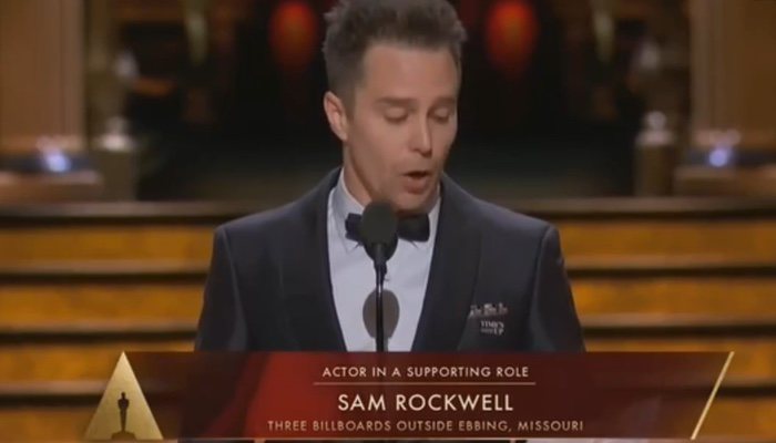 Sam Rockwell, primer ganador de la noche. ?Enhorabuena por el Oscar a Mejor Actor de Reparto por 