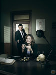 Foto promocional de Emily Deschanel y David Boranaz, Brennan y Booth en la quinta temporada de 'Bones' 