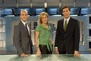 Ram�n Fuentes, �ngeles Blanco y Daniel G�mez, presentadores de 'Informativos Telecinco Matinal