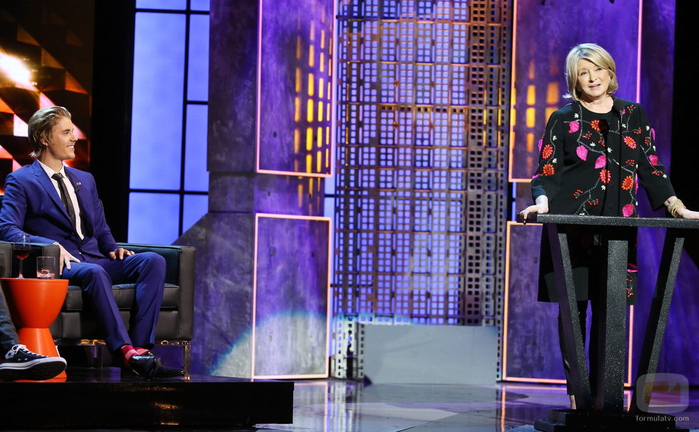 Justin Bieber y Martha Stewart en el 'Roast of Justin Bieber' Fotos