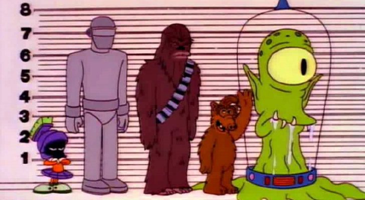 Alf en 'Los Simpson' junto a otros extraterrestres