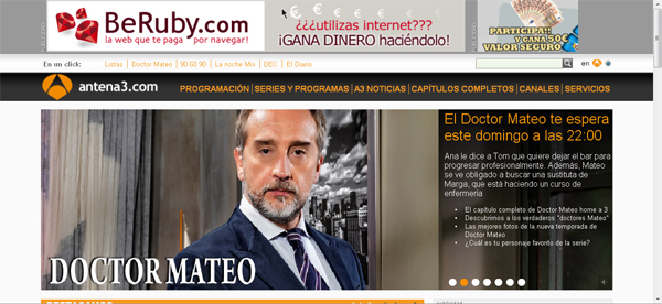 La web de Antena3