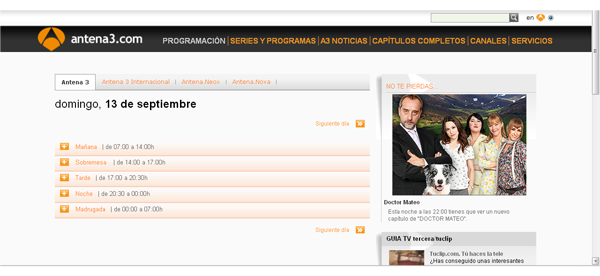 La web de Antena3