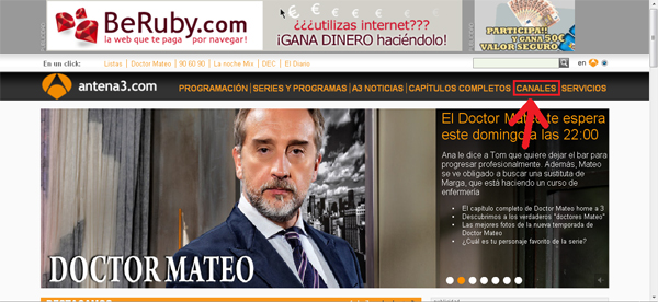 La web de Antena3