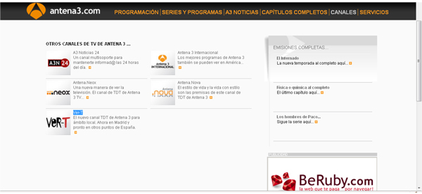 La web de Antena3