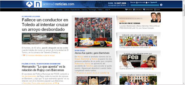 La web de Antena3