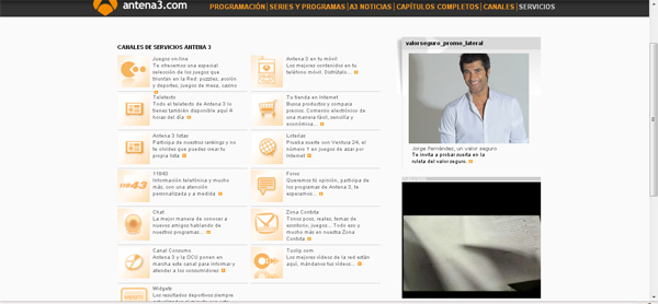 La web de Antena3