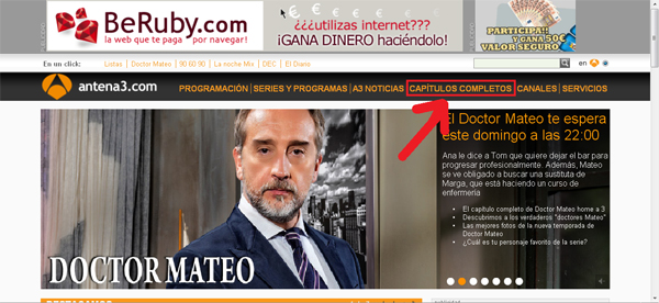 La web de Antena3
