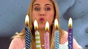 Carlota Corredera recibe en 'Sálvame' un regalo muy especial por su cumpleaños: La visita del alcalde de Vigo