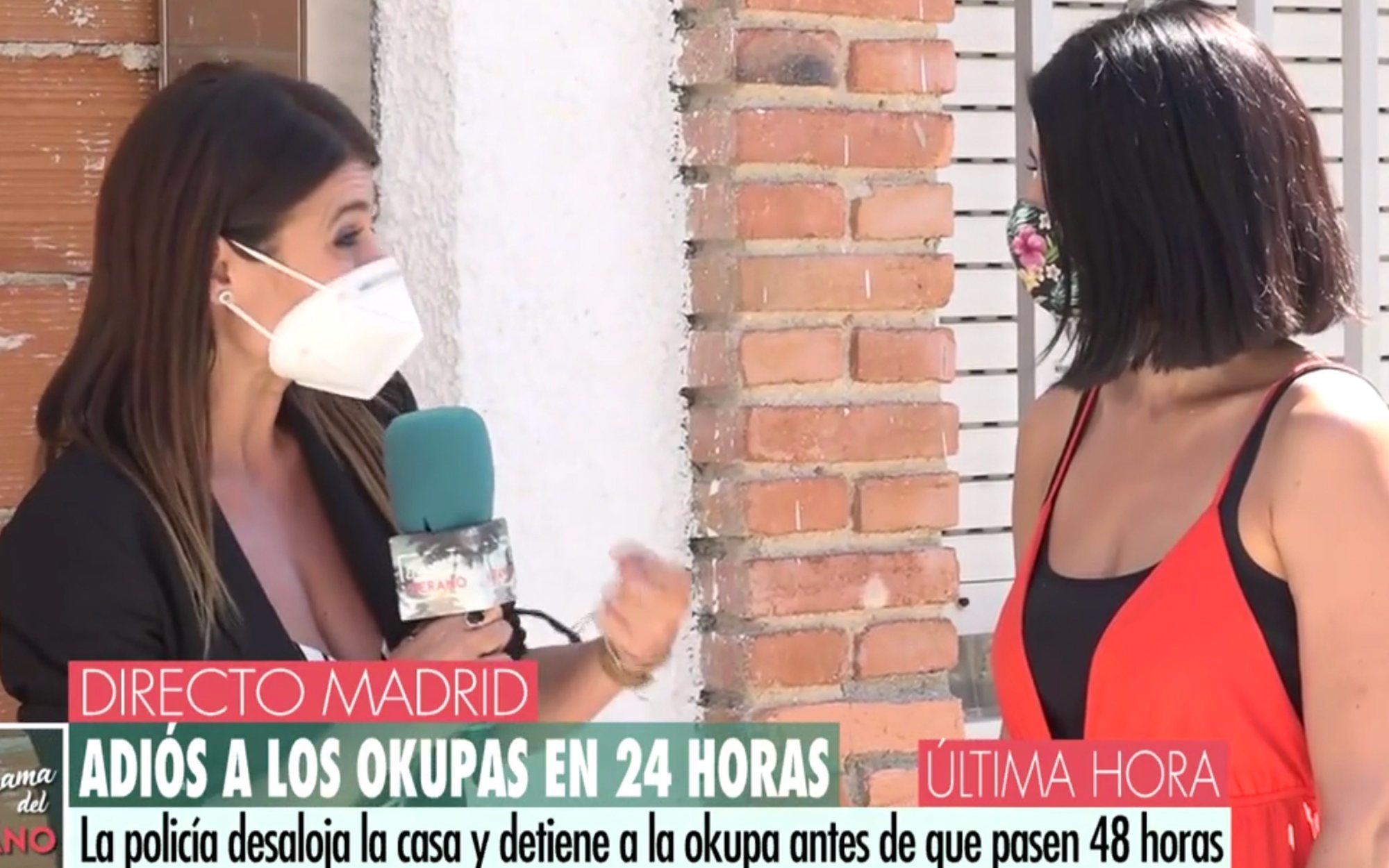 Enfrentamiento en directo en 'El programa del verano' entre la periodista de Mediaset y la okupa de su casa