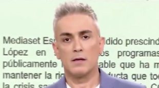 Kiko Hernández se emociona al ser el encargado de anunciar el despido de Marta López en 'Sálvame'