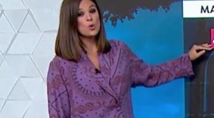 Mercedes Martín se vuelve viral al dar el tiempo "en pijama" en Antena 3