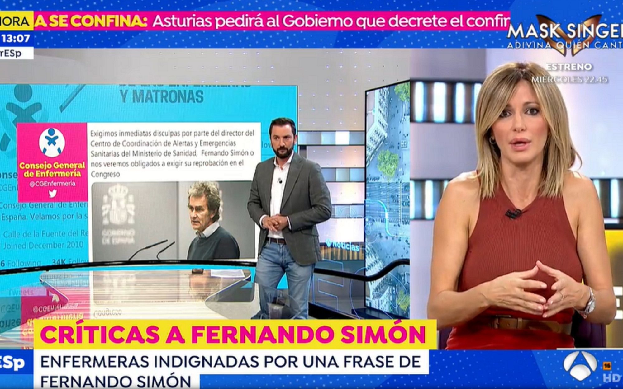 Susanna Griso arremete contra Fernando Simón: "Ha perdido toda credibilidad como autoridad sanitaria"