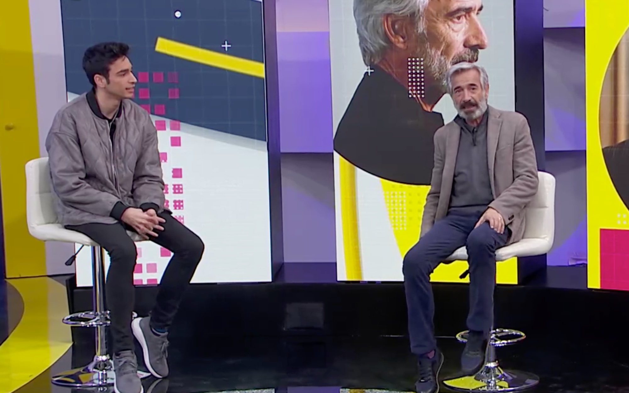 Daniel Arias sorprende a su padre, Imanol Arias, en 'La hora de la 1' y cuenta la única bronca que le echó