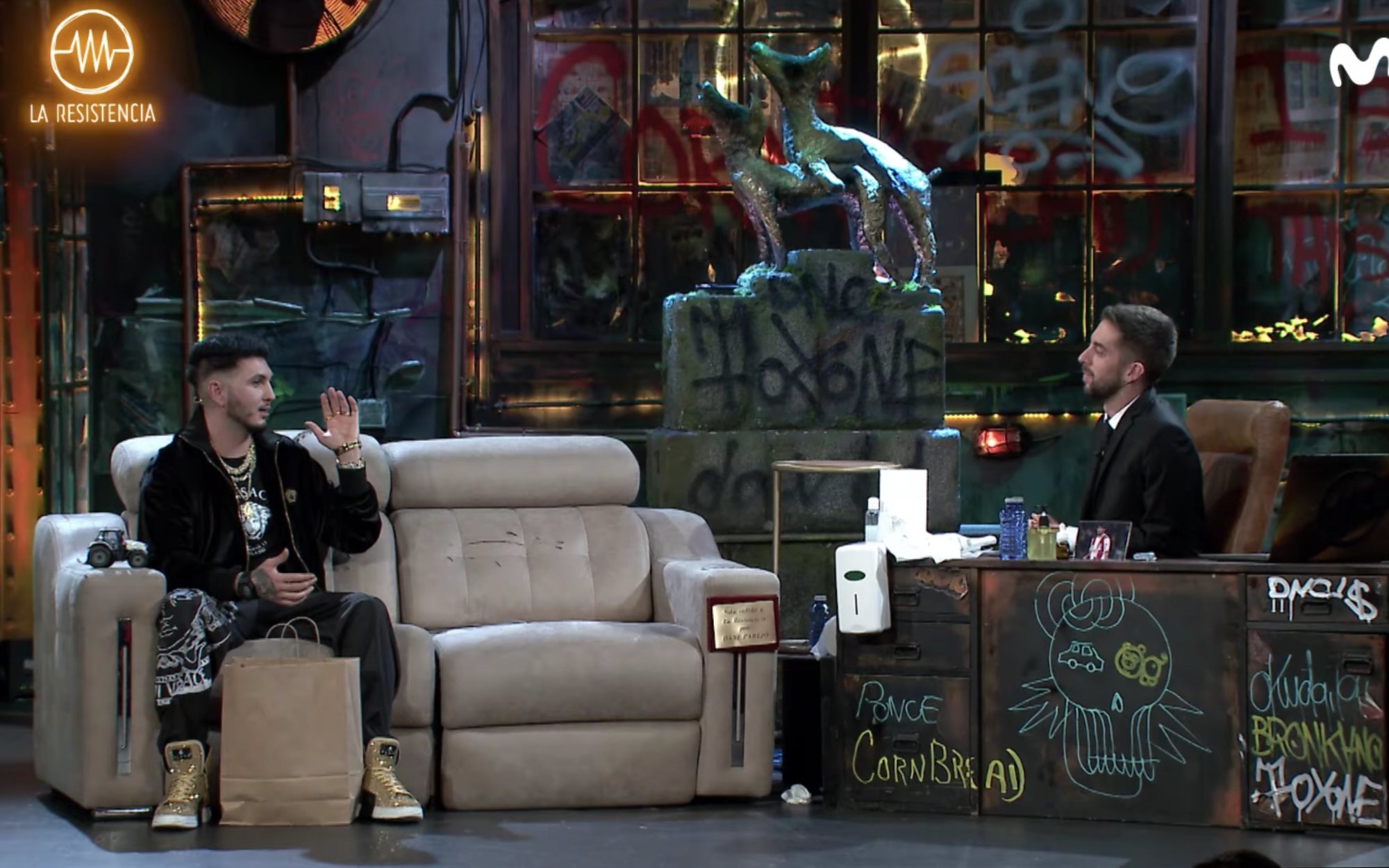 Omar Montes lleva a 'La resistencia' una muñeca robada en Cantora: "Es como llevarse el albornoz de un hotel"