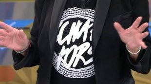 'Sálvame' cabrea a Chelo García Cortés ocultando su cara durante la emisión del programa