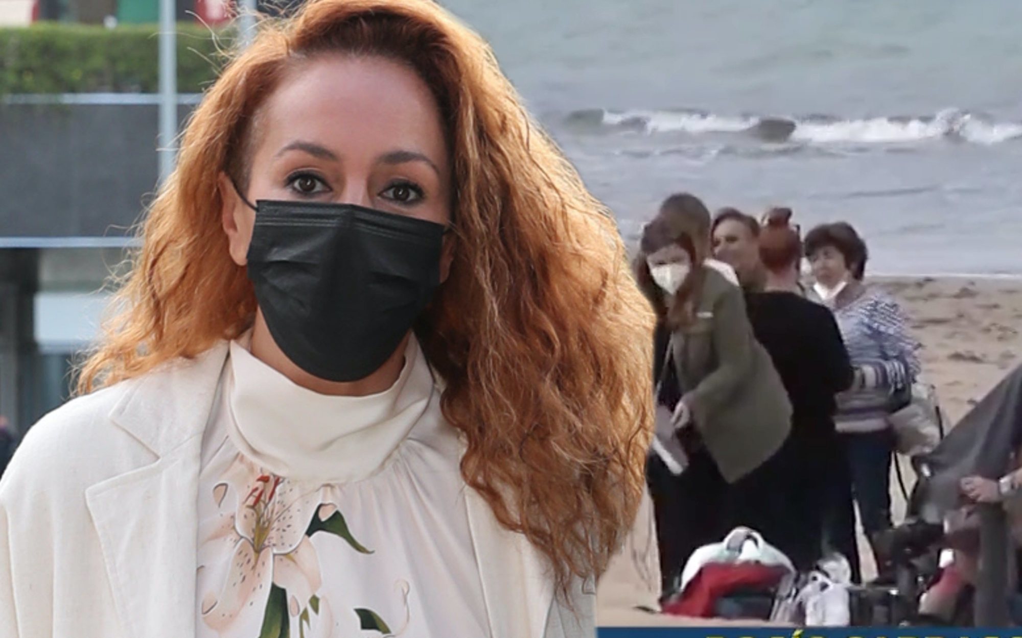 Rocío Carrasco, captada grabando su regreso a Chipiona en el 15º aniversario de la muerte de Rocío Jurado