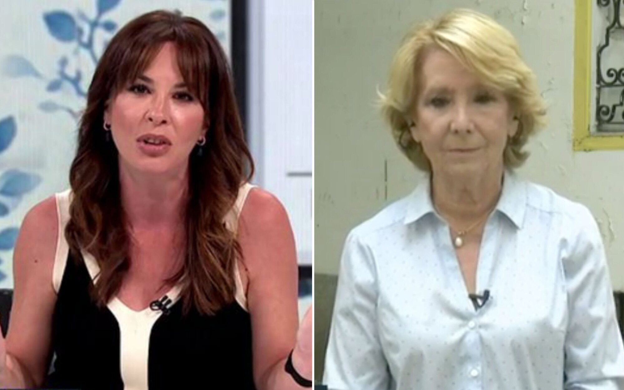 Esperanza Aguirre y Mamen Mendizábal acaban a gritos en 'Más vale tarde' en una entrevista llena de reproches