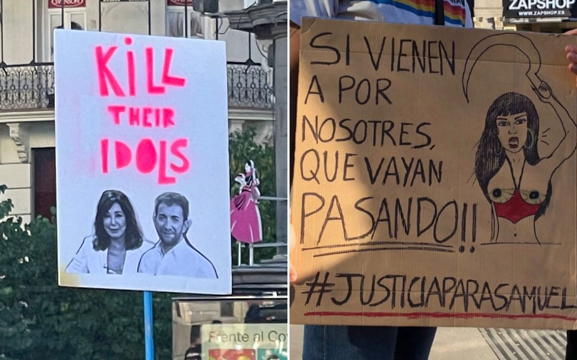 La sociedad clama justicia por el crimen de Samuel con frases de 'Veneno' y pullas a Ana Rosa Quintana
