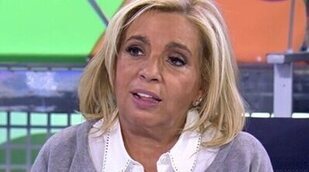 Carmen Borrego se ahoga en 'Sálvame' y acaba la tarde en el servicio médico