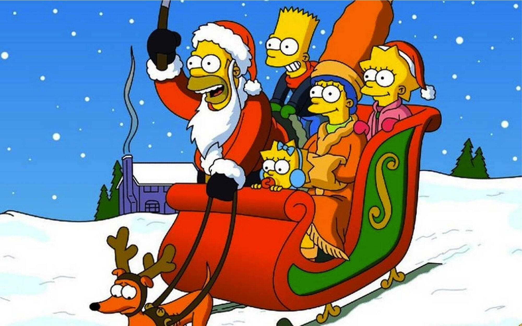 'Los Simpson' (4,3%) lideran la primera jornada del año, por encima de "El tren de las 3:10" (3,3%) en Trece