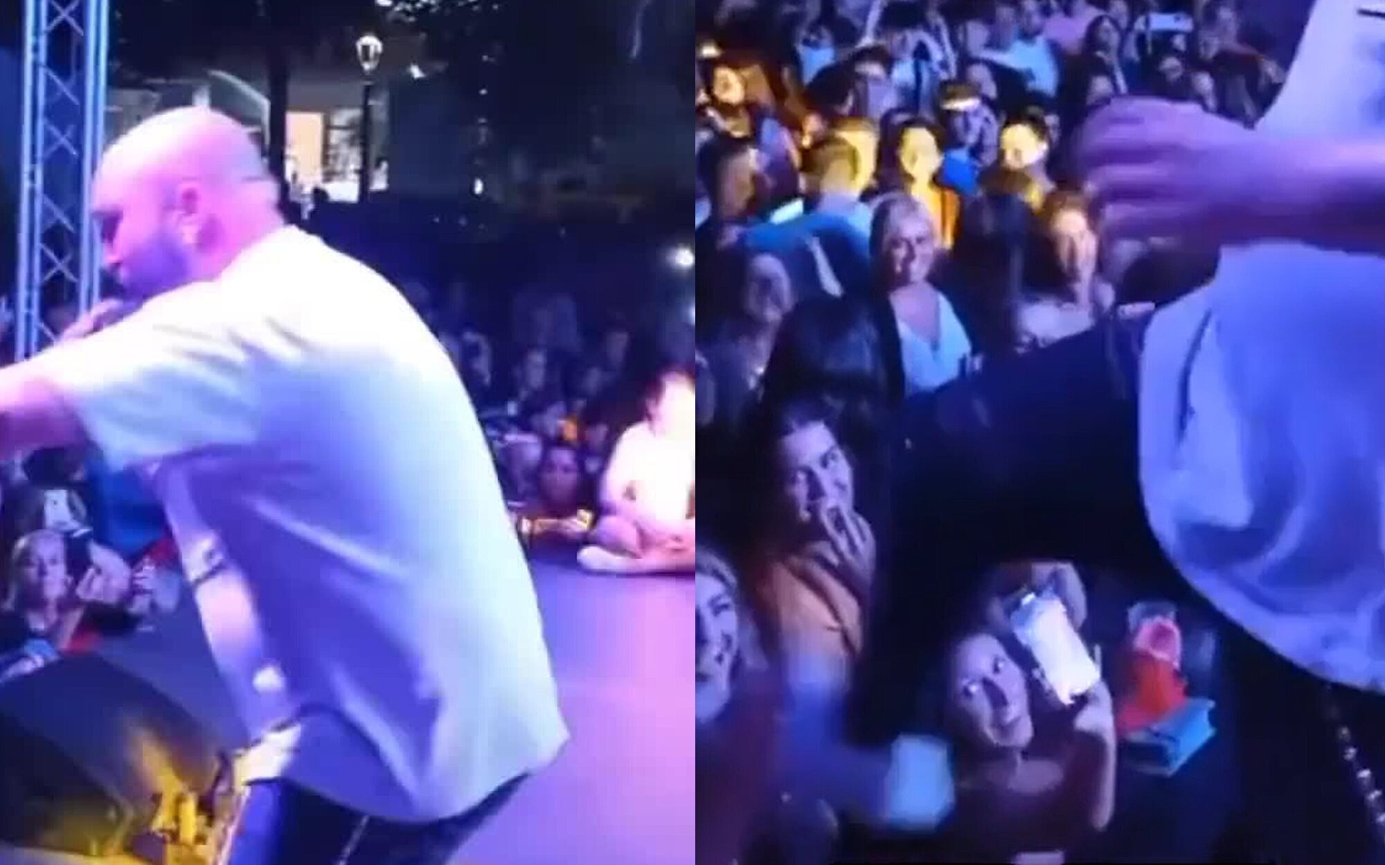 Kiko Rivera pega una patada a una persona en un concierto