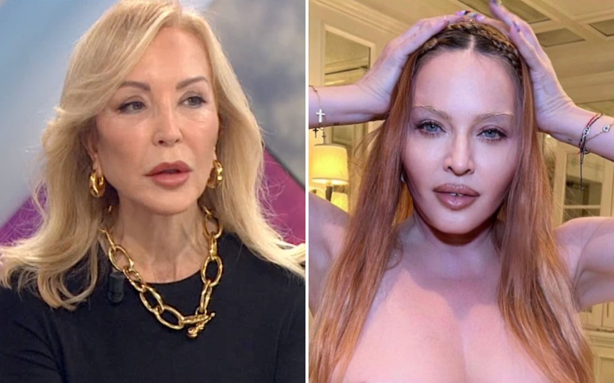 Carmen Lomana, a cuchillo contra Madonna por su topless: "No es su cara y no hay nada bonito en esa foto"