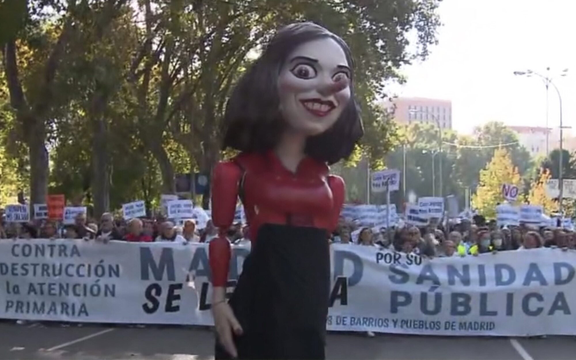 La manipulación de Telemadrid con la manifestación por la Sanidad pública: "La izquierda toma la calle"
