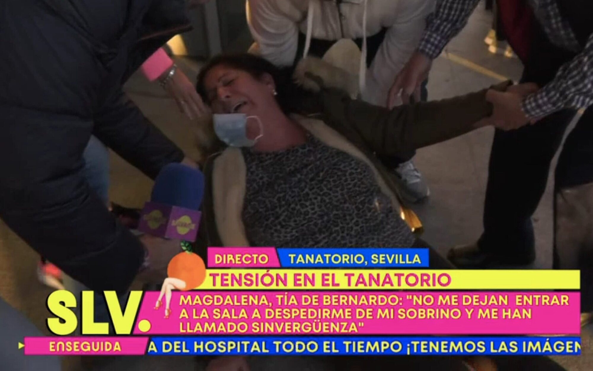 Magdalena, tía de Bernardo Pantoja, se desmaya en el tanatorio tras la muerte y 'Sálvame' corta el directo