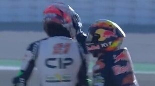 Estupor entre los comentaristas de DAZN tras la agresión mutua de dos pilotos en el G.P. de Moto3 en Valencia