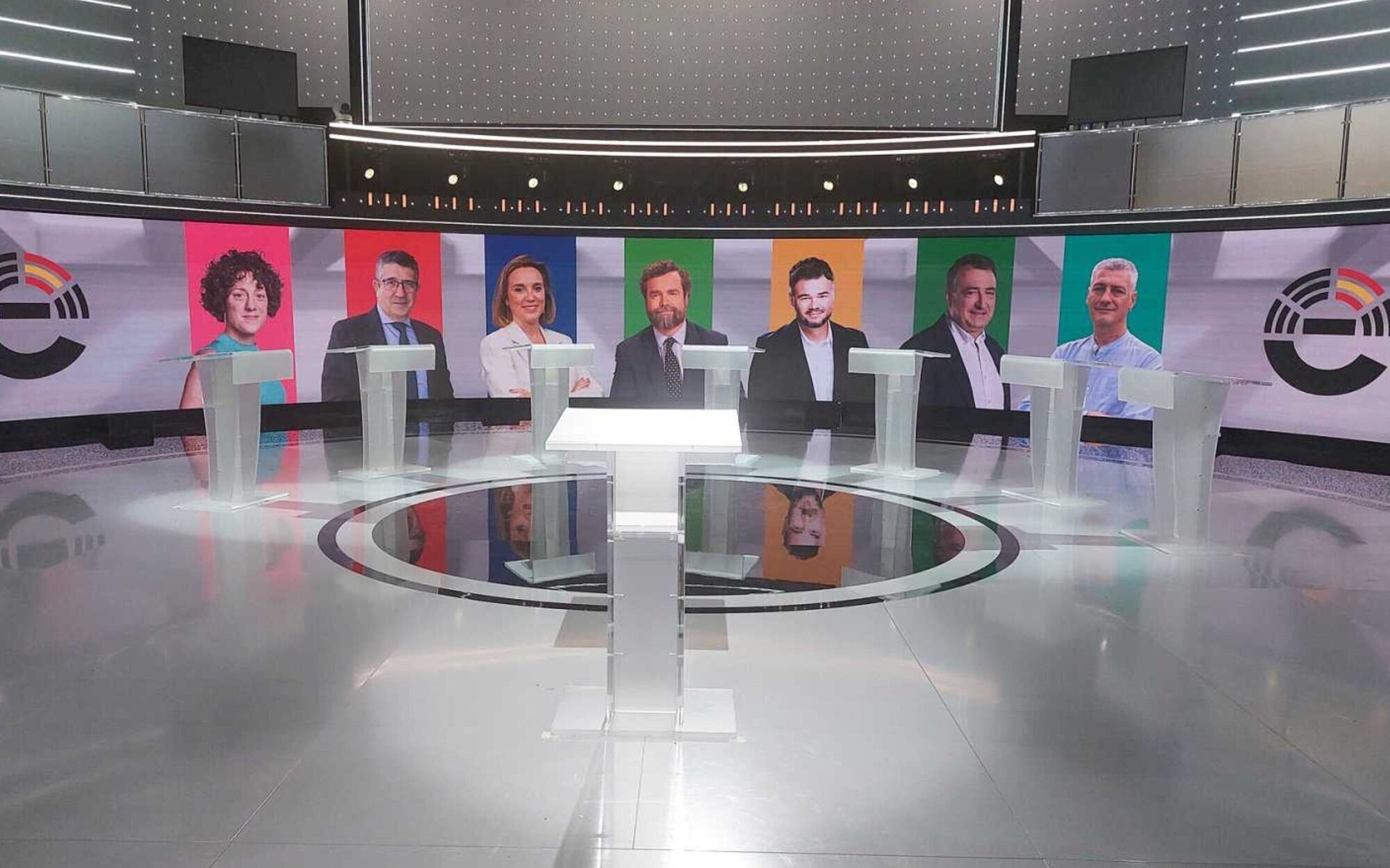Las claves de '23J, a debate' en RTVE: siete portavoces, cuatro bloques y 125 minutos

