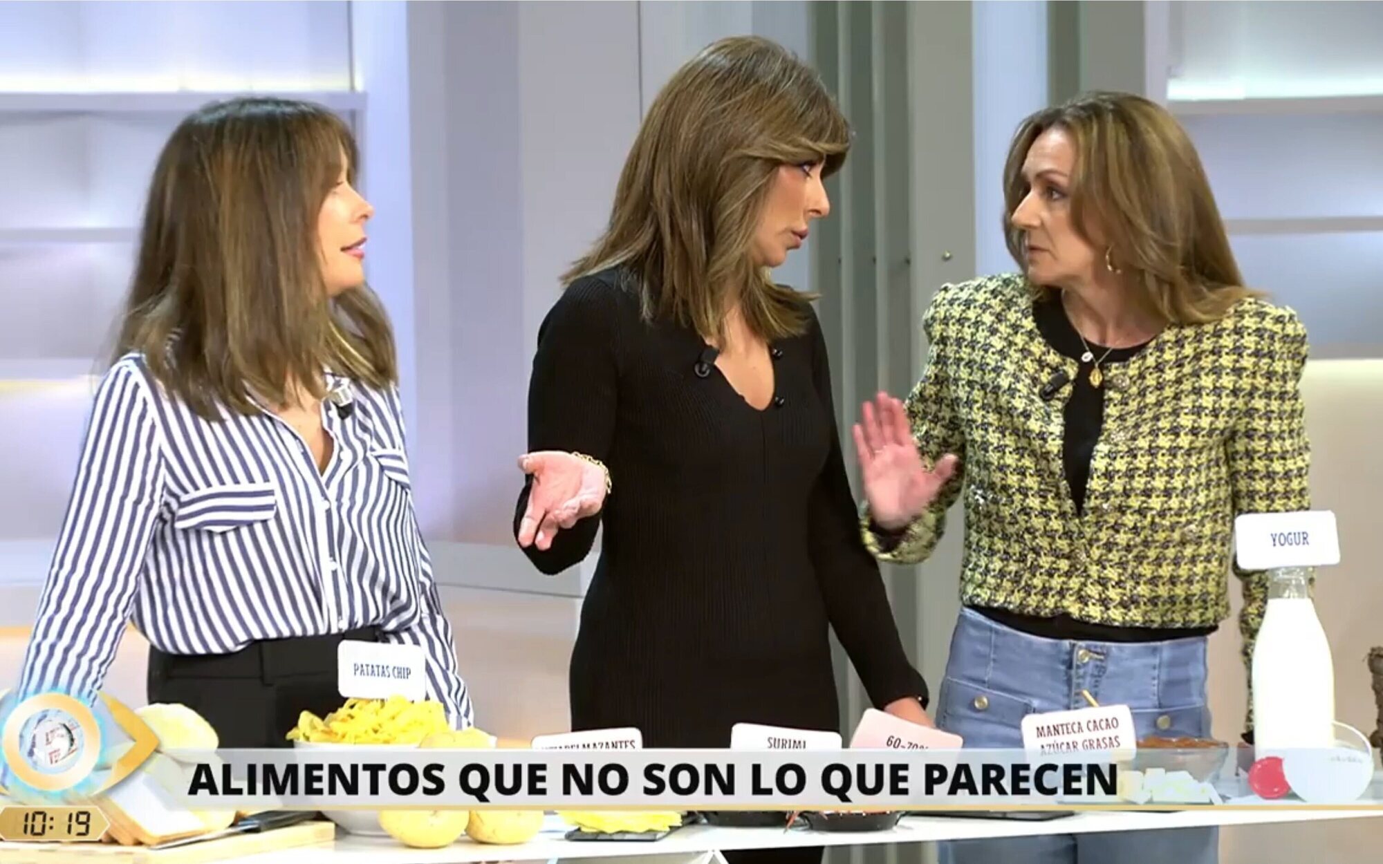 Una nutricionista presenta alimentos "falsos como el gobierno de Sánchez" y Ana Terradillos le frena los pies