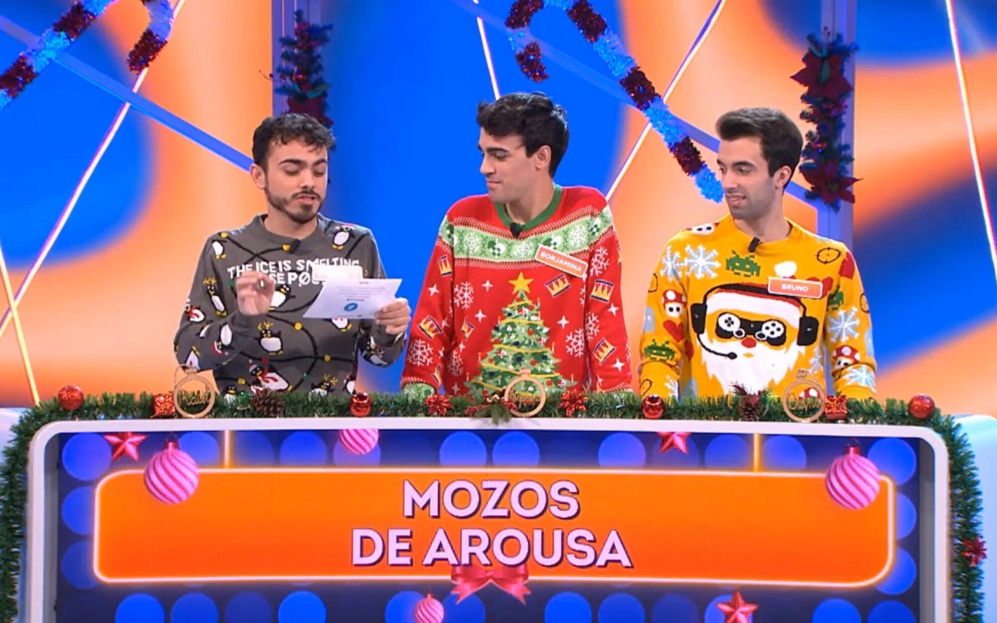 La propuesta desde 'Reacción en cadena' a Telecinco: "Que los Mozos de Arousa den este año las Campanadas"