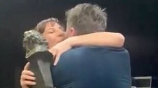 Fernando Tejero se abraza a Malena Alterio entre lágrimas por su victoria en los Goya: "Mi amor, no llores"