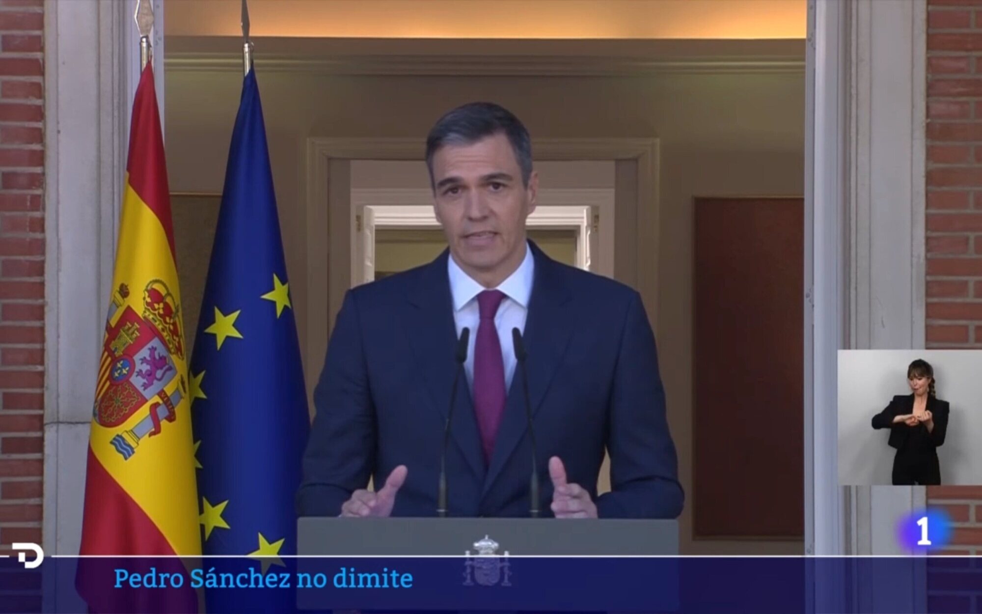 Pedro Sánchez concede a La 1 su primera entrevista tras anunciar su permanencia en el cargo