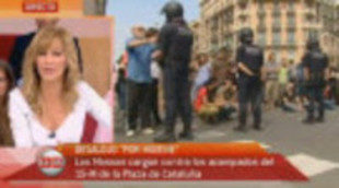 'Espejo público' (17%) lidera la mañana con el desalojo de la Acampada de Barcelona