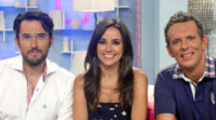 Carmen Alcayde, Joaquín Prat y Máxim Huerta, presentadores de 'El programa de Ana Rosa' en Semana Santa