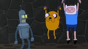 Finn y Jake de 'Hora de aventuras' visitan 'Futurama' en un crossover