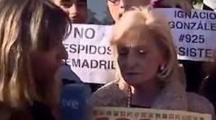 Trabajadores de Telemadrid protestan en directo en el especial de Mariló Montero de la Lotería de Navidad
