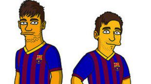 Iniesta, Messi, Xavi y Neymar ya tienen su réplica Simpson
