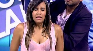 Cristina Pedroche cumple en directo en 'Zapeando' el reto del agua helada, por partida doble