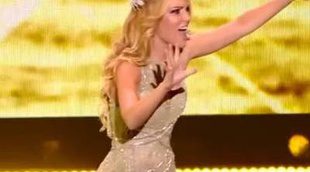 Edurne enseña su "amanecer" durante su actuación en la final de Eurovisión 2015