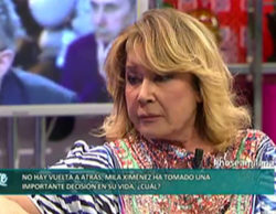 'Sálvame deluxe' (20,4%) crece con la decisión de Mila Ximénez, dejando con nuevo mínimo a 'Allí abajo' (16,9%)