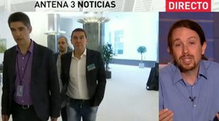 Pablo Iglesias acusa al presentador de 'Antena 3 Noticias' de mentir sobre la invitación de Otegi al Parlamento Europeo