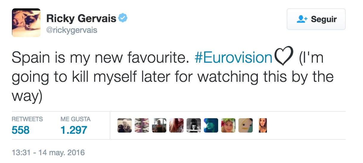 A Ricky Gervais le gusta Espa?a!