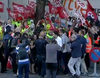 La llegada de los líderes a 'El debate a 4', marcada por el apoyo de Pablo Iglesias y Pedro Sánchez a los trabajadores de RTVE
