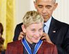Ellen DeGeneres rompe a llorar tras escuchar las palabras de Obama en la entrega de la Medalla de la Libertad